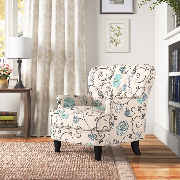 Patterned discount club chair